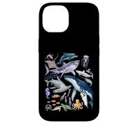 Retro Ocean Wildlife - Shark, Fish & Octopus Vibes Carcasa para iPhone 14