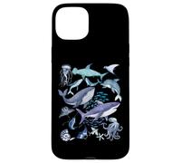 Retro Ocean Wildlife - Shark, Fish & Octopus Vibes Carcasa para iPhone 15 Plus