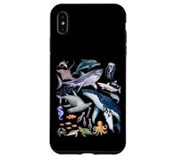 Retro Ocean Wildlife - Shark, Fish & Octopus Vibes Carcasa para iPhone XS MAX