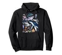 Retro Ocean Wildlife - Shark, Fish & Octopus Vibes Sudadera con Capucha