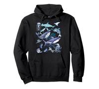 Retro Ocean Wildlife - Shark, Fish & Octopus Vibes Sudadera con Capucha