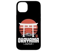 Retro Okayama Japón Torii Gate Japanese Kanji Souvenir Carcasa para iPhone 14 Plus