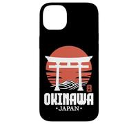 Retro Okinawa Japón Torii Gate Japanese Kanji Souvenir Carcasa para iPhone 14 Plus