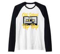 Retro Old School Hip Hop 80s 90s Graffiti Cassette Regalo Camiseta Manga Raglan