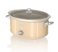 Retro Olla Cocción Lenta 6,5L Recipiente Extraíble, Antiadherente, Slow Cooker