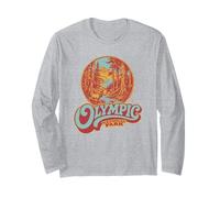 Retro Olympic National Park Vintage Style 80s PNW Manga Larga