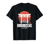Retro Onomichi Japón Torii Gate Japanese Kanji Souvenir Camiseta