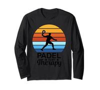 Retro Padel Es Mi Terapia Atlética para Jugadores Manga Larga