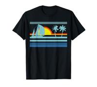 Retro Palm Tree Shirt - Tropical Beach Vintage Style 70s 80s Camiseta