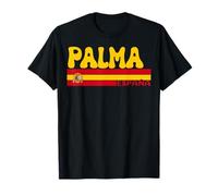 Retro Palma Ciudad España Vintage Estética Verano Vacaciones Camiseta