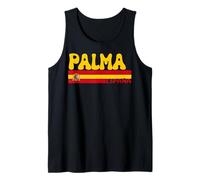 Retro Palma Ciudad España Vintage Estética Verano Vacaciones Camiseta sin Mangas
