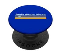 Retro Palmera Retro-SouthPadreIsland PopSockets PopGrip Adhesivo