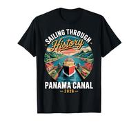 Retro Panama Canal Panama Waterway Sailing Cruising 2026 Camiseta