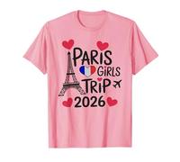 Retro Paris Girls Trip 2026 Vacaciones Familiares Las Mejores Vacaciones de Todos los Tiempos Camiseta