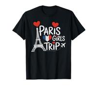 Retro Paris Girls Trip Princess Vacay Familia Besties Queen Camiseta
