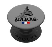 Retro Paris Old Outfit, Abstract Paris Illustration Fashion PopSockets PopGrip Adhesivo