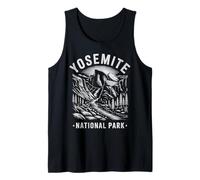 Retro Parque Nacional Yosemite Vintage Half Dome Campo de Senderismo Camiseta sin Mangas