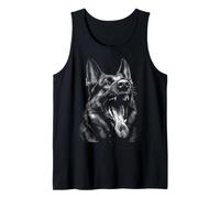 Retro Pastor Alemán Grunge Estética Urbano Gótico Perro Camiseta sin Mangas