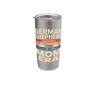 Retro Pastor Alemán Mamá Era Perro Vaso térmico de acero inoxidable de doble pared