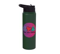 Retro Paz Amor Navidad, Paz Feliz Navidad Verde Stainless Steel Insulated Water Bottle