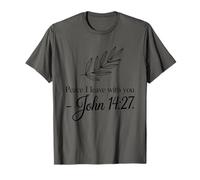 Retro Peace I Leave with You - Verso de la Biblia Christian Faith Camiseta