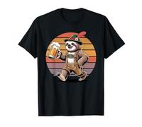 Retro Perezoso Oso Cerveza Bebiendo Perezosos Camiseta