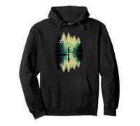 Retro Pescador Silueta Pez Pesca Sudadera con Capucha