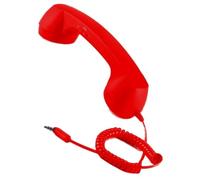 Retro Phone Handset - ABS 3.5mm Type C Plug In Cell Receiver 21x7x6cm Microphone Desk Accessory, Classic Telephone Style | Wired Handset for Meetings Video Conferences Computer Laptop Office Home