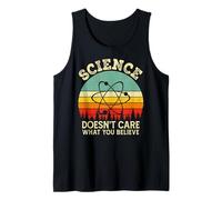 Retro Physic Chemistry Science Doesn'T Care What You Believe Camiseta sin Mangas