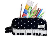 Retro Piano Key Pencil Case Aesthetic Cute Large Capacity Stationery Pouch | Cute retro piano key pencil case with spacious capacity. Perfect aesthetic stationery organizer for school, college & travel.
