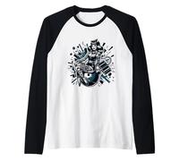 Retro Pin-Up Girl Bomber Girl Camiseta Manga Raglan