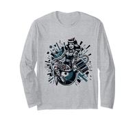 Retro Pin-Up Girl Bomber Girl Manga Larga