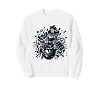 Retro Pin-Up Girl Bomber Girl Sudadera
