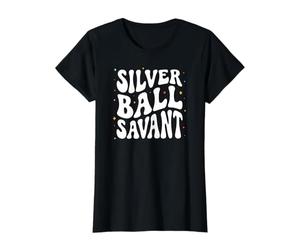 Retro Pinball Player Silver Ball Savant Camiseta gráfica económica