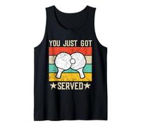 Retro Ping Pong Paddles Funny Serve Graphic Tenis de Mesa Diversión Camiseta sin Mangas