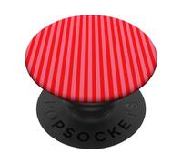 Retro Pink and Red Stripes Geometric Vertical Lines Pattern PopSockets PopGrip Adhesivo