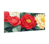 Retro Pintar por Numeros Adultos, Flor Pintura por Numeros Kit, Easy Paint by Numbers Adult Niños, con 3 Pinceles y Pigmento Acrílico, DIY Manualidades Home Decor Regalo 80x120 cm, con Marco, d1636k