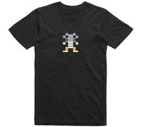 Retro Pixel Art Character Symbol T-Shirt Black XXL