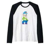 Retro Pixel Art Personaje 8-bit #2 por f-rico Camiseta Manga Raglan