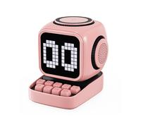 Retro Pixel Art Speaker 15W Wireless Charger Clock White Noise Speaker Cute Gift Home Decoration