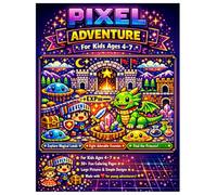 Retro Pixel Quest Coloring Book Subtitle: Easy & Adorable 8-Bit Adventure Scenes for Kids Ages 4-7: Bright, Fun & Easy Retro Quest Coloring Pages for Kids Ages 4-7