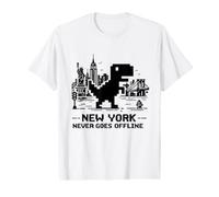 Retro Pixel T-Rex In NYC Dinosaur Yellow Taxi Graphic Camiseta gráfica económica