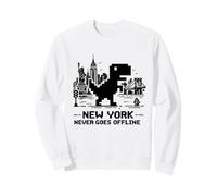 Retro Pixel T-Rex In NYC Dinosaur Yellow Taxi Graphic Sudadera