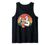 Retro Pollo Fideos Instantáneos en Vaso Pollos Camiseta sin Mangas