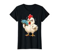 Retro Pollo Granjero Henopausa Menopausia Perimenopausia Camiseta