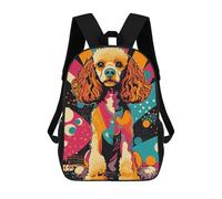 Retro Poodle Pop Art Print Colorful Pet Portrait, Funky Dog Wall Décor, Gift for Dog Lovers Pood... Mochilas Infantiles Escolares Impresas En 3D, Mochilas Para Niños, Mochilas De Viaje Para Niños Y