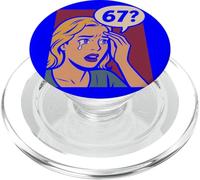 Retro Pop Art Comic 6x7 Funny Matemáticas Meme 67 Pregunta Brainrot PopSockets PopGrip para MagSafe