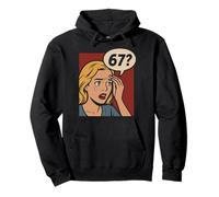 Retro Pop Art Comic 6x7 Funny Matemáticas Meme 67 Pregunta Brainrot Sudadera con Capucha