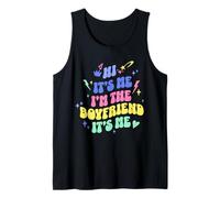 Retro Pop Art Pareja Divertida Soy El Novio Anuncio Camiseta sin Mangas