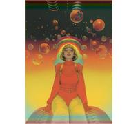 Retro Pop Girl Grid Colorful Journal with Vintage Pop Art Cover - A4 0.5cm (0.196 inch) dices, 120 Pages: 80s-90s Inspired Graph Paper Notebook for Students, Creatives, and Aesthetic Stationery Fans